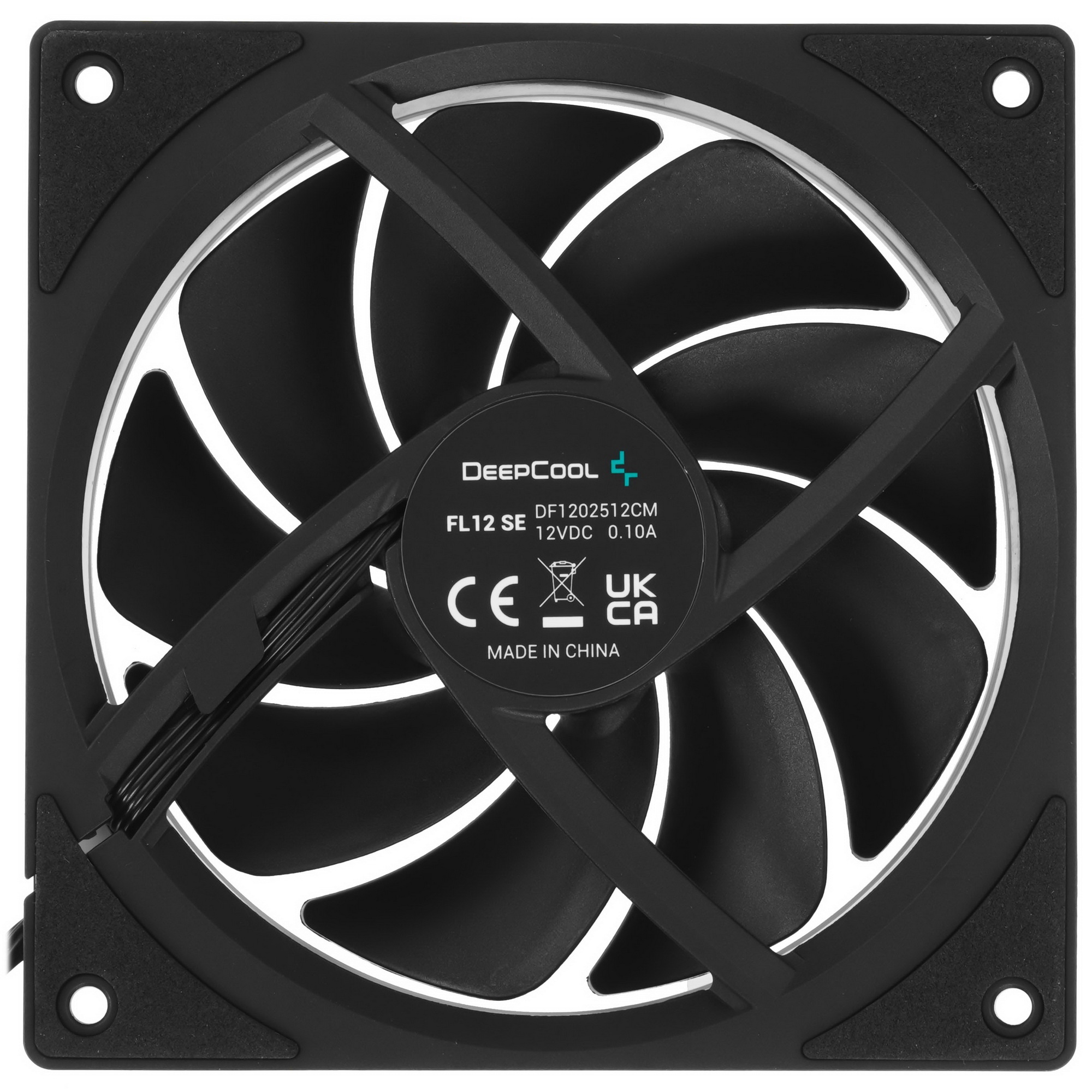Вентилятор для корпуса Deepcool FL12 SE ARGB 120х120x25 черный 4-pin 28.67дБ (упак.:1шт) (R-FL12SE-B