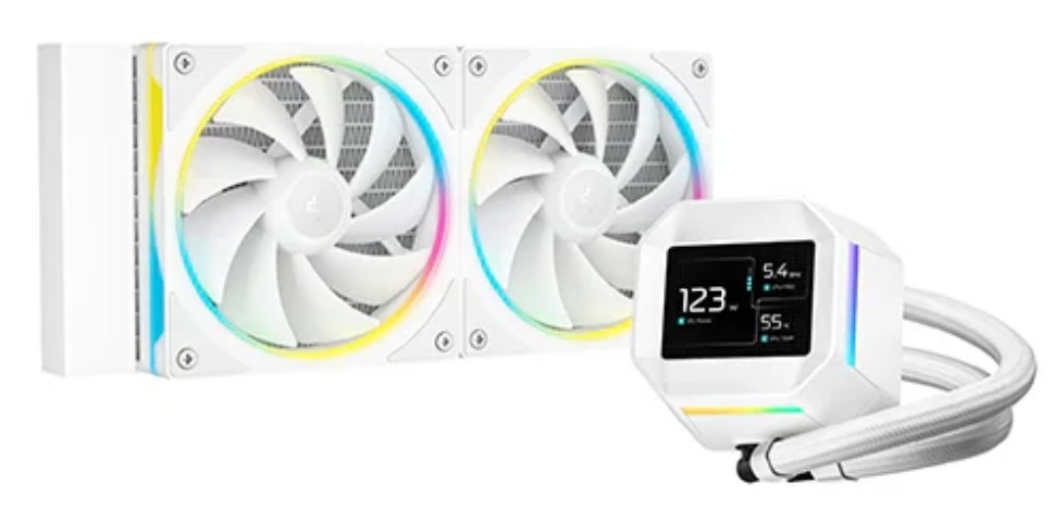 Система водяного охлаждения Deepcool LM240 WH ARGB Soc-AM5/AM4/1200/1700/1851 белый 4-pin 19-36dB Al