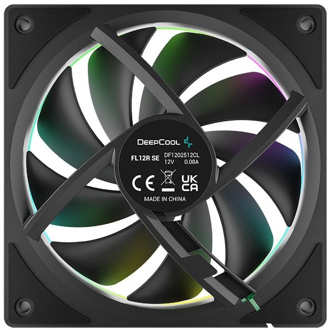 Вентилятор для корпуса Deepcool FL12R SE Reverse ARGB 120х120x25 черный 4-pin 28.67дБ (упак.:1шт) (R