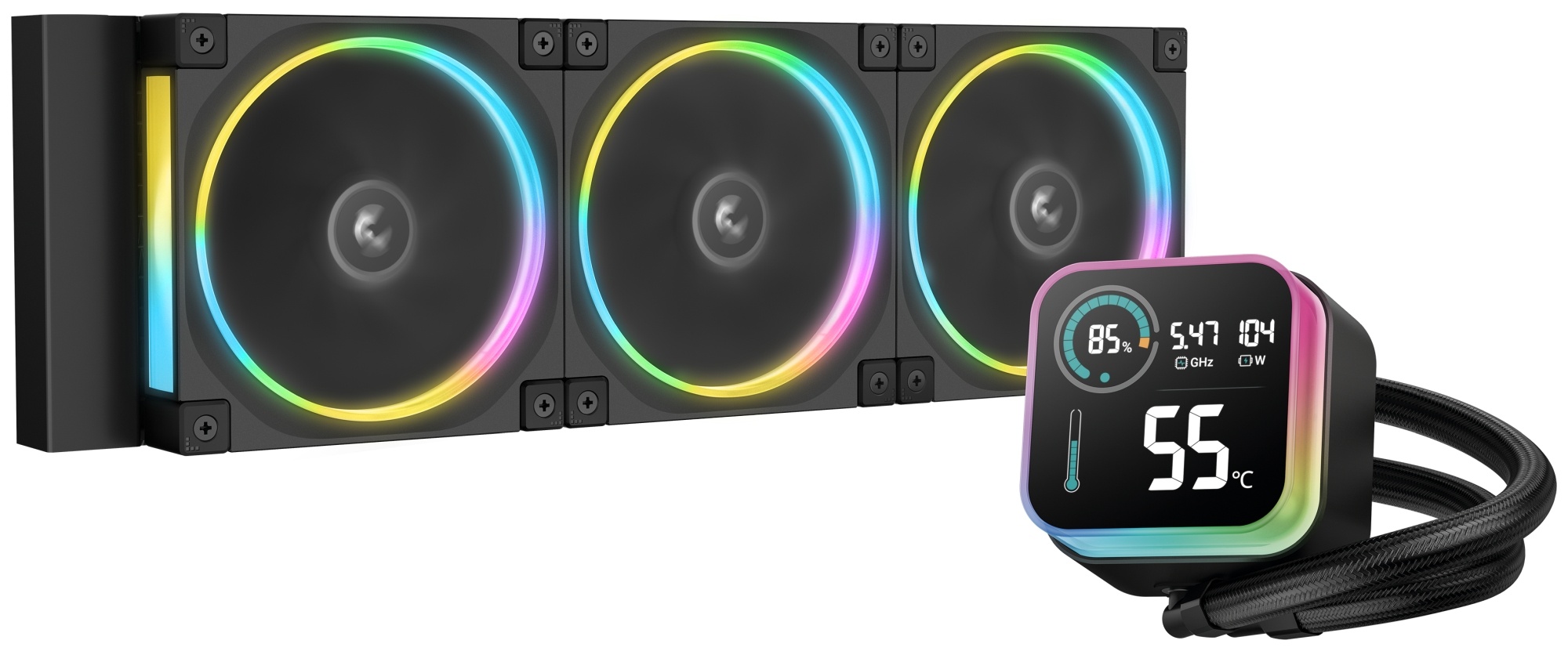 Система водяного охлаждения Deepcool LQ360 Ultra ARGB Soc-AM5/AM4/1200/1700/1851 черный 4-pin 38.71d