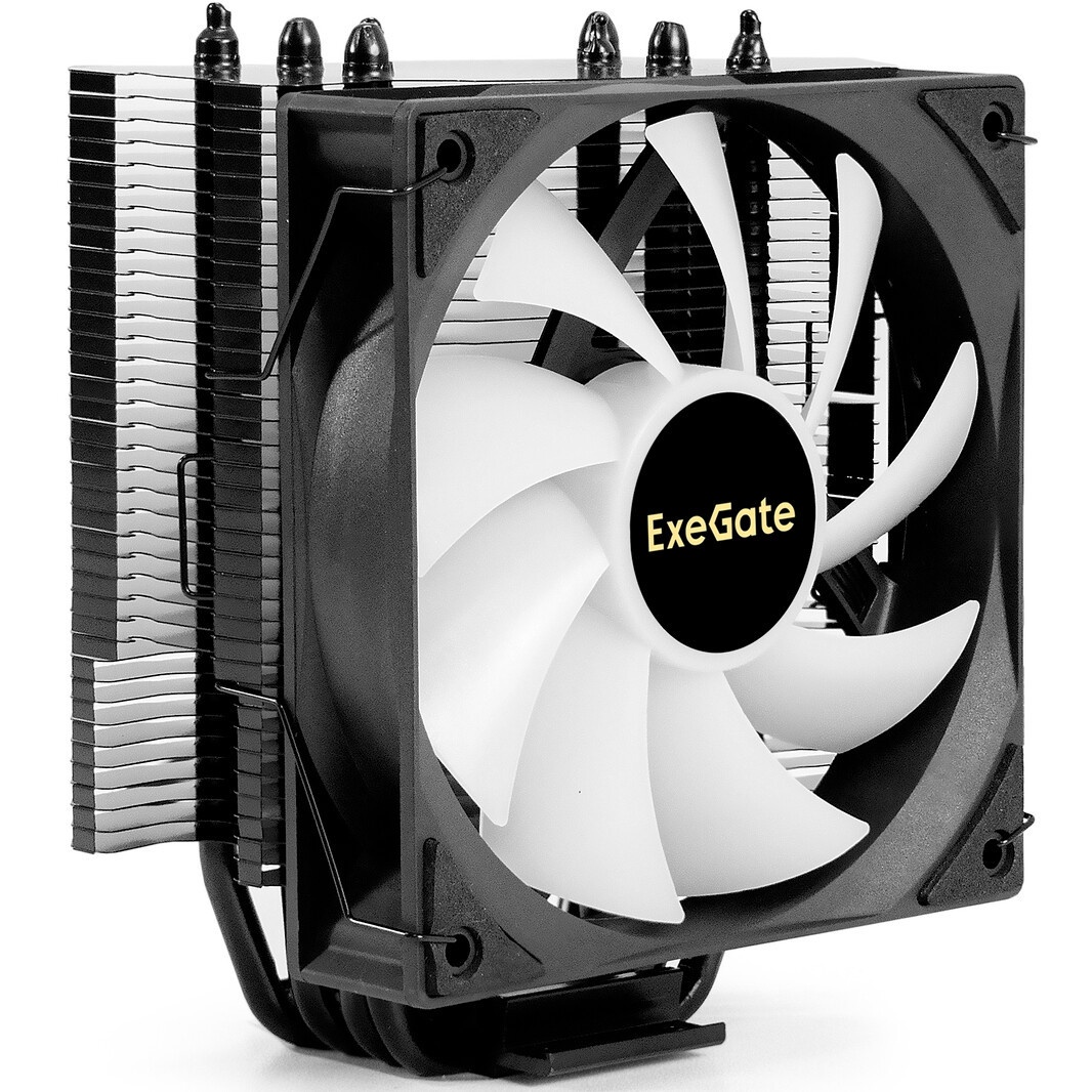 Кулер ExeGate Wizard EXX600-PWM.FRGB (Al+Cu, 6 тепл.трубки, LGA775/1150/1151/1155/1156/1200/1700/185