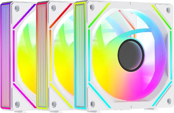 Вентилятор для корпуса Fan Ocypus Gamma F12 UNI WH ARGB 3 IN 1 PWM белый