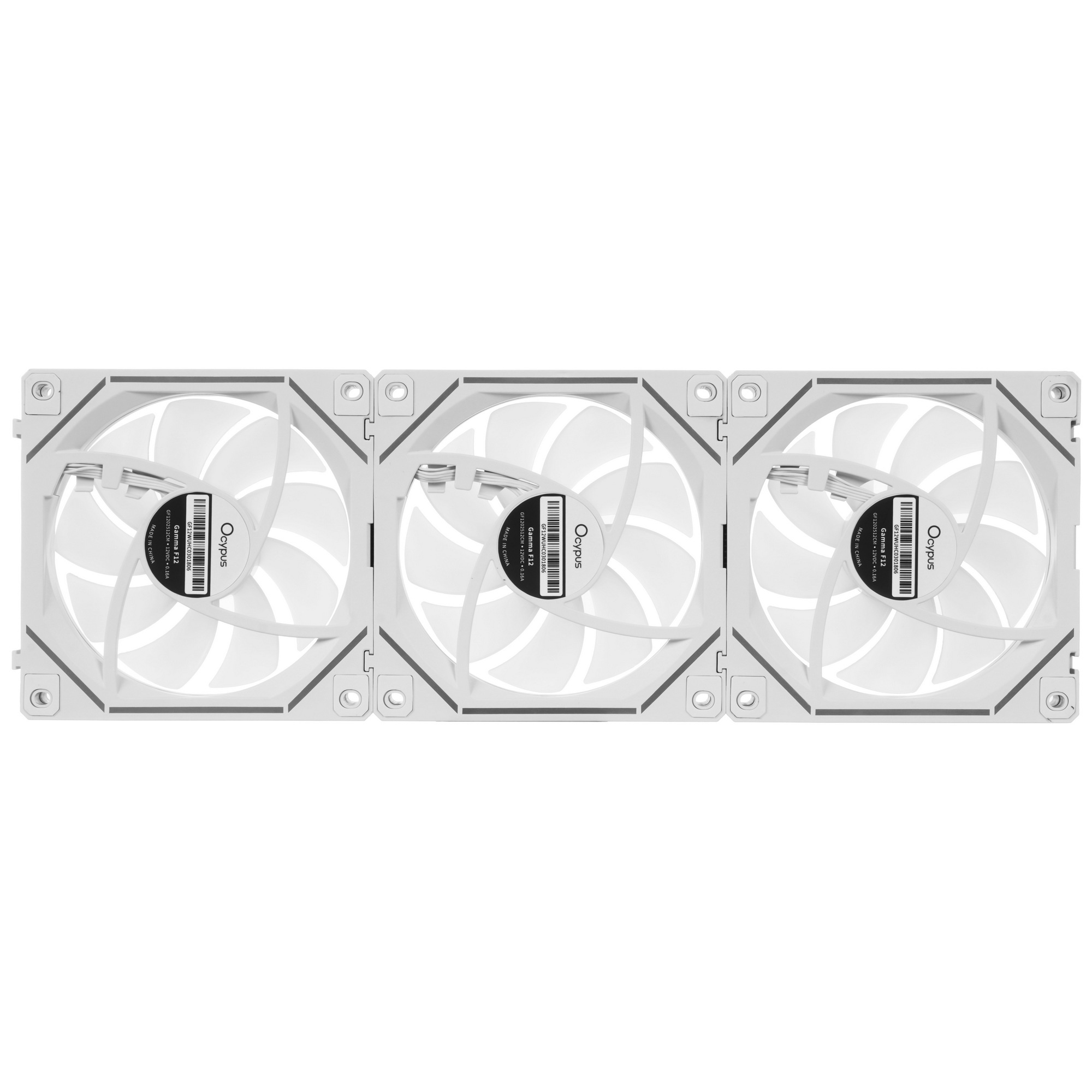 Вентилятор для корпуса Fan Ocypus Gamma F12 UNI WH ARGB 3 IN 1 PWM белый
