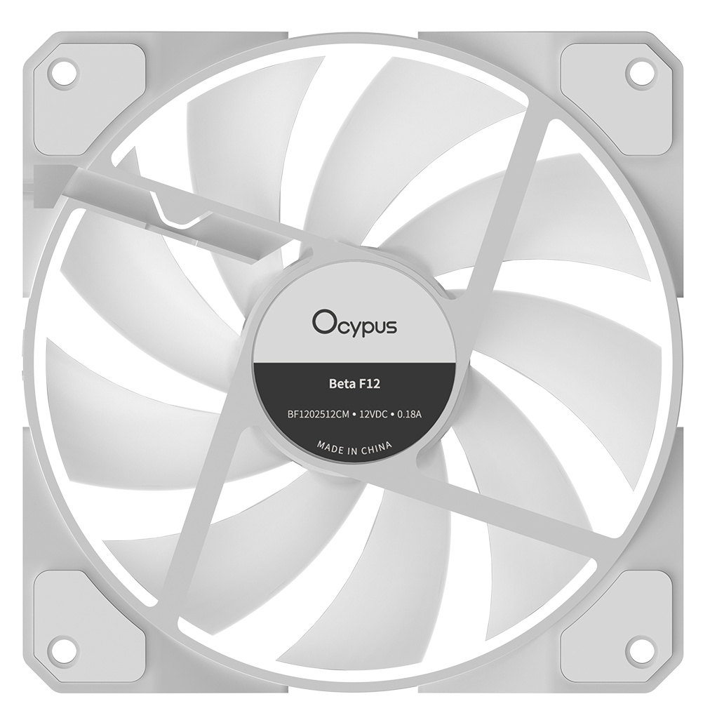 Вентилятор для корпуса Ocypus Beta F12 WH ARGB Reverse Blade White (Beta-F12-WH1AM01X-GL)
