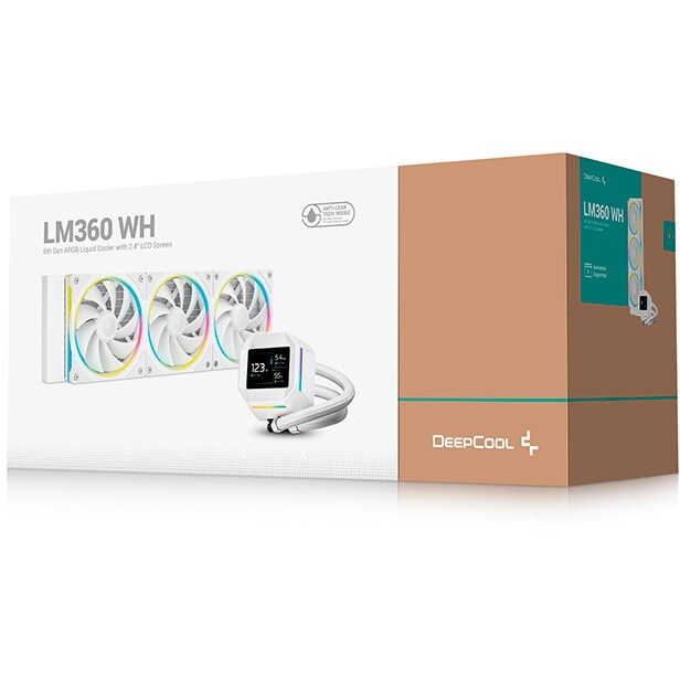 Система жидкостного охлаждения Formula V Line Cryo Wing Digi 360 WH, 360mm, LCD 2.73", 3x120mm, ARGB