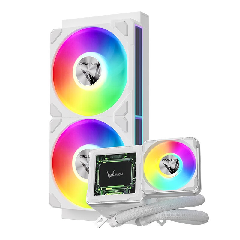 Система жидкостного охлаждения Formula V Line Cryo Wing Digi 240 BK, 240mm, LCD 2.73", 2x120mm, ARGB