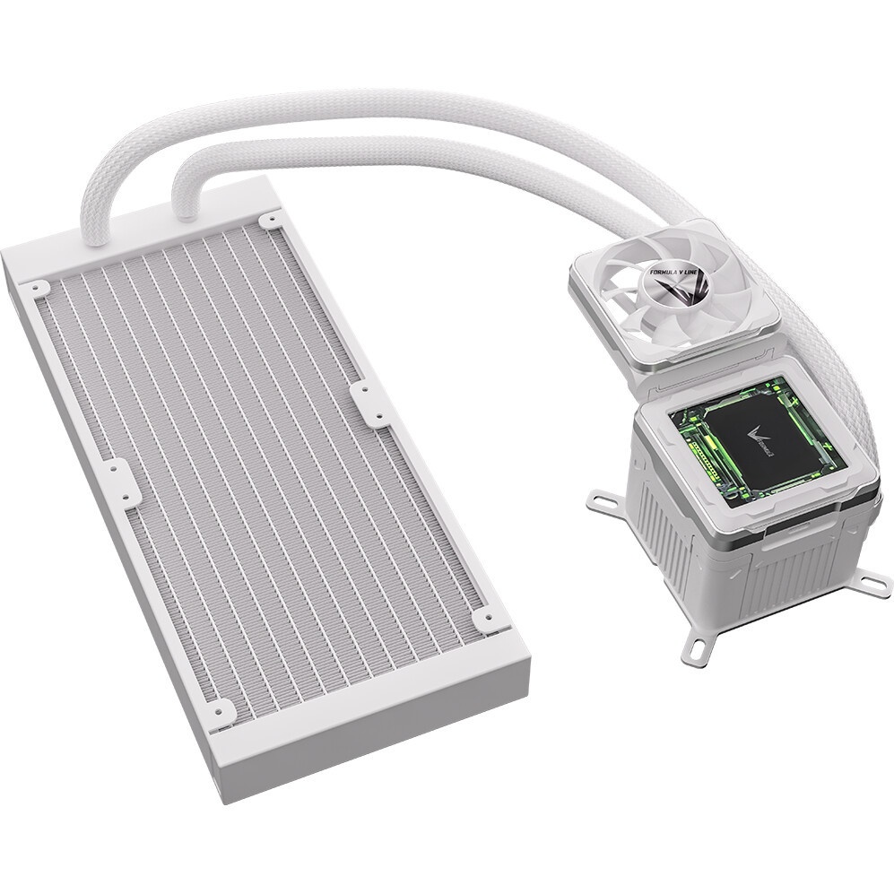 Система жидкостного охлаждения Formula V Line Cryo Wing Digi 240 WH, 240mm, LCD 2.73", 2x120mm, ARGB