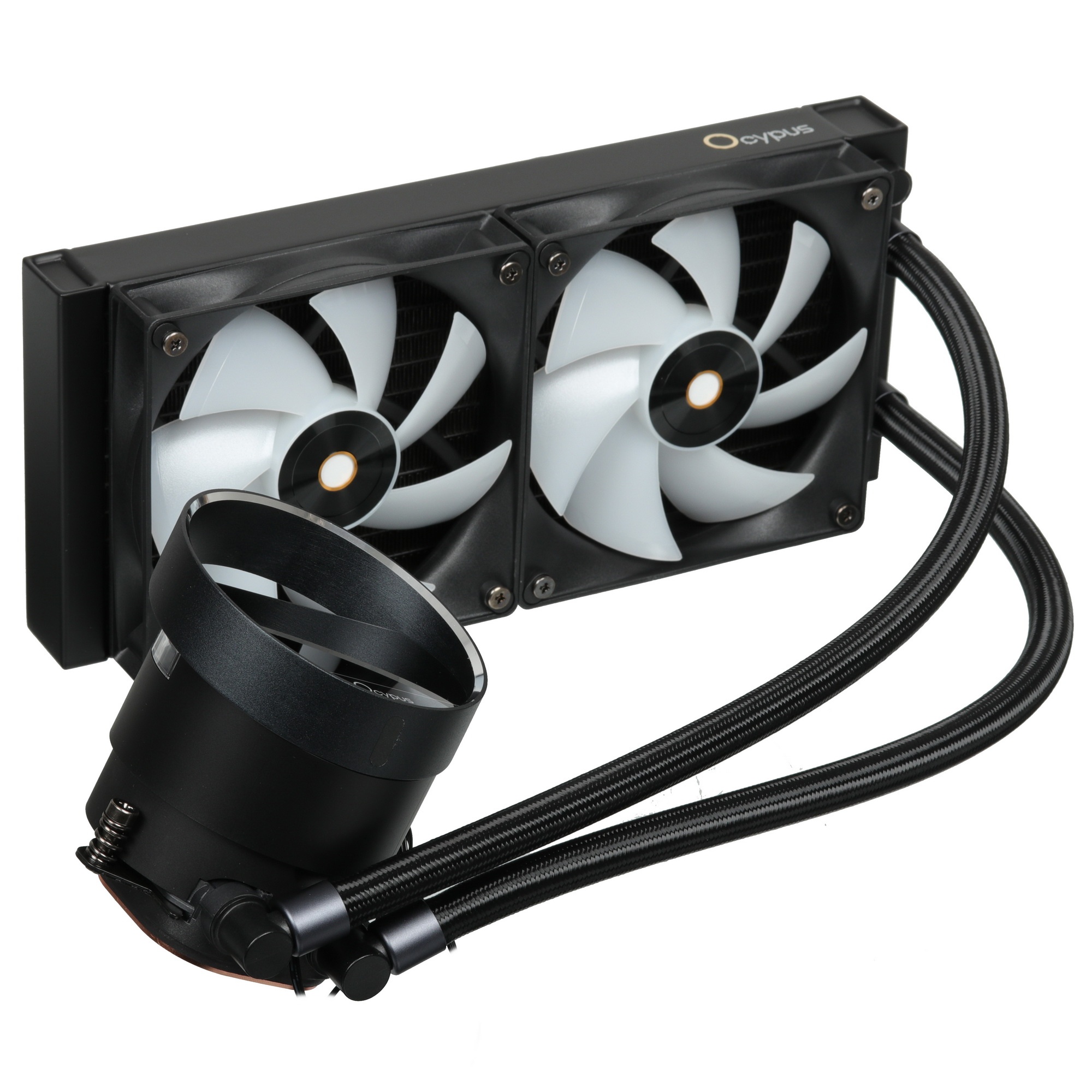 Система охлаждения Ocypus Sigma L24 BK ARGB, 240mm, LCD Pump 2.4", 2x120mm ARGB fans, LGA115X/1200/1