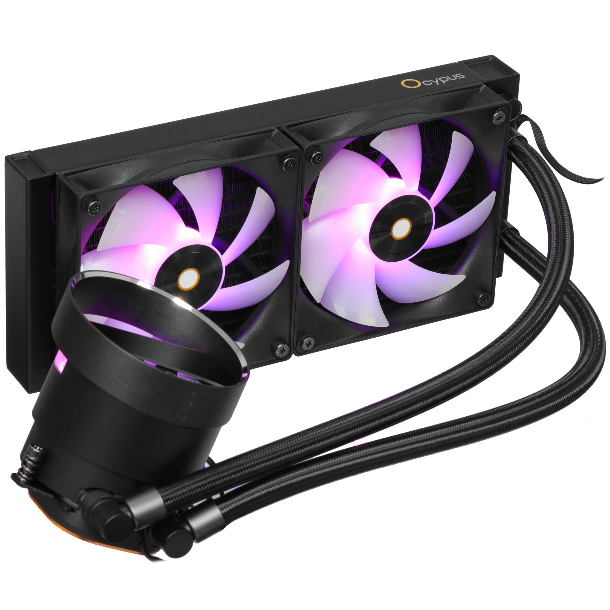 Система охлаждения Ocypus Sigma L24 BK ARGB, 240mm, LCD Pump 2.4", 2x120mm ARGB fans, LGA115X/1200/1