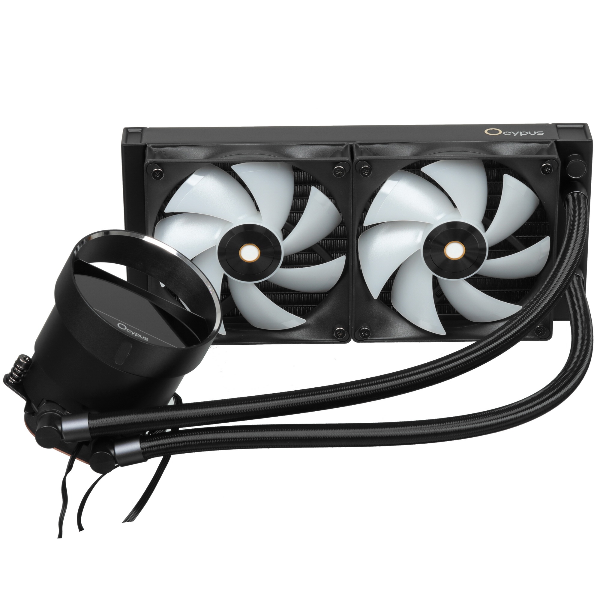 Система охлаждения Ocypus Sigma L24 BK ARGB, 240mm, LCD Pump 2.4", 2x120mm ARGB fans, LGA115X/1200/1