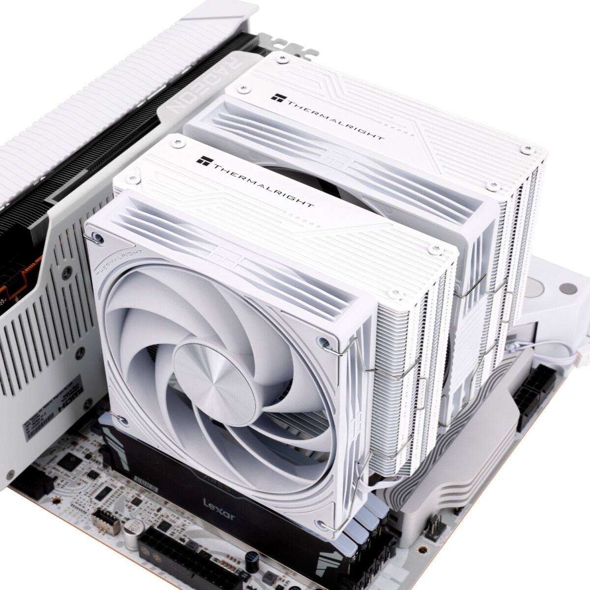 Устройство охлаждения(кулер) Thermalright ARO-M14O Soc-AM5/AM4 черный/белый 4-pin 15-21dB Al+Cu 240W