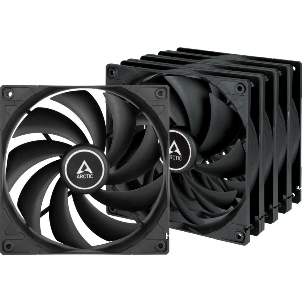 Вентиляторы для корпуса ПК Arctic F14 Black Value Pack Black 5 штук (ACFAN00233A) (703239)