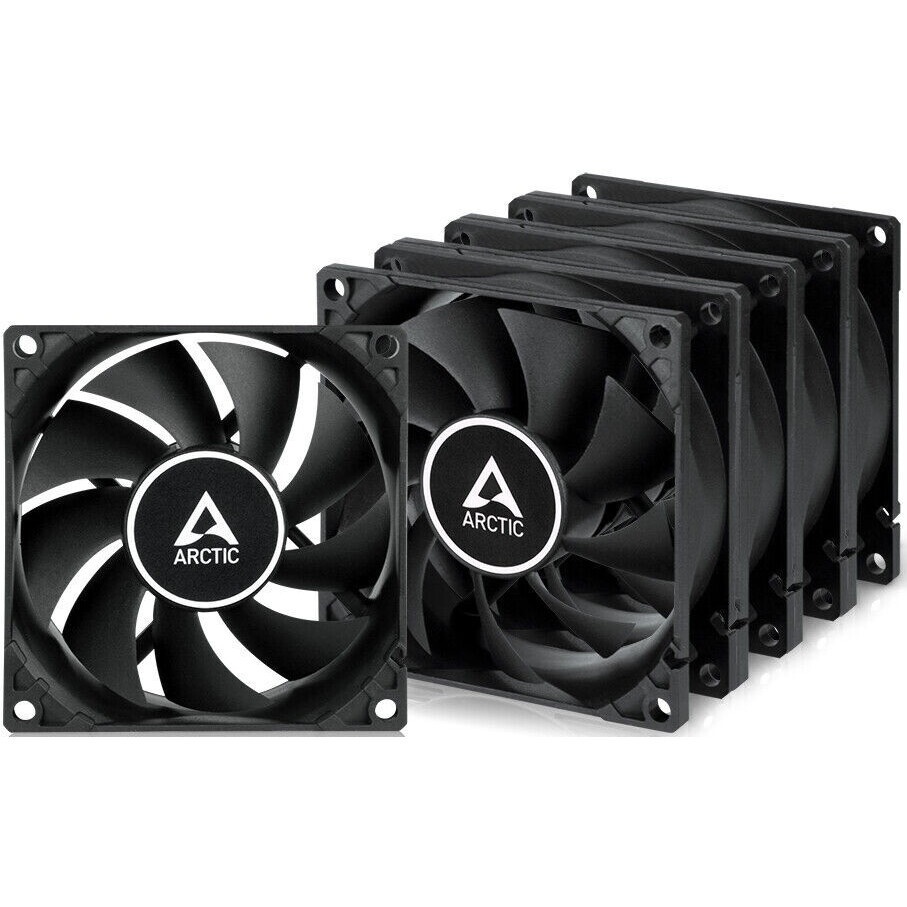 Вентилятор корпусной ARCTIC SF8 PWM PST (Black) Value pack  (5pc) (ACFAN00261A)
