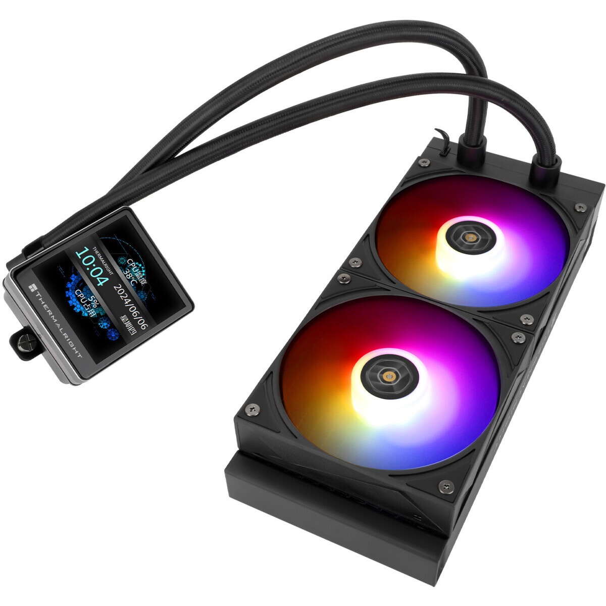 Водяное охлаждение для процессора Thermalright Grand Vision 240 (240mm, LED, Black, ARGB/ Fans: 2x12
