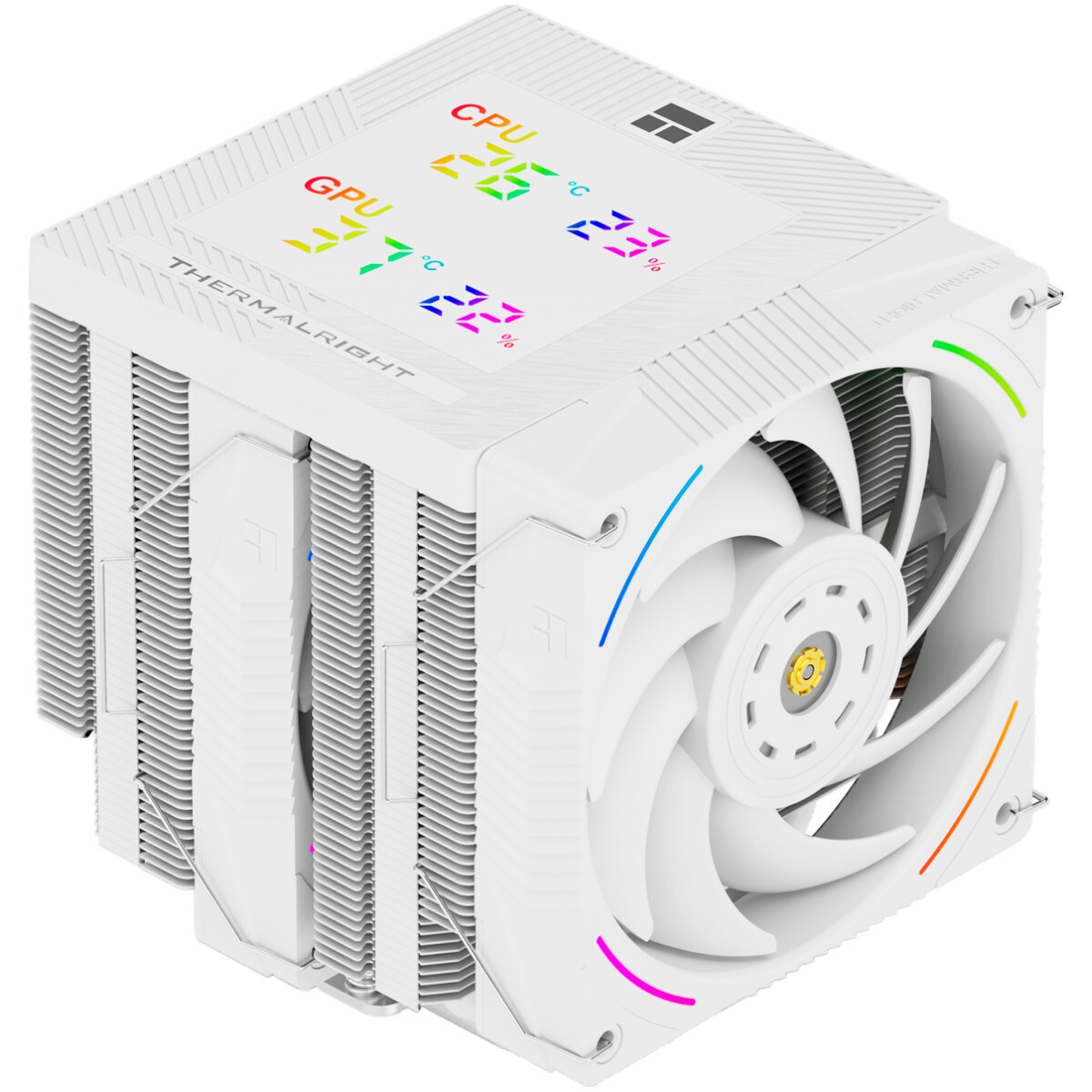 Кулер для процессора Thermalright Phantom Spirit 120 Digital SNOW (4-pin PWM, LED temp., 160mm, Ni/C