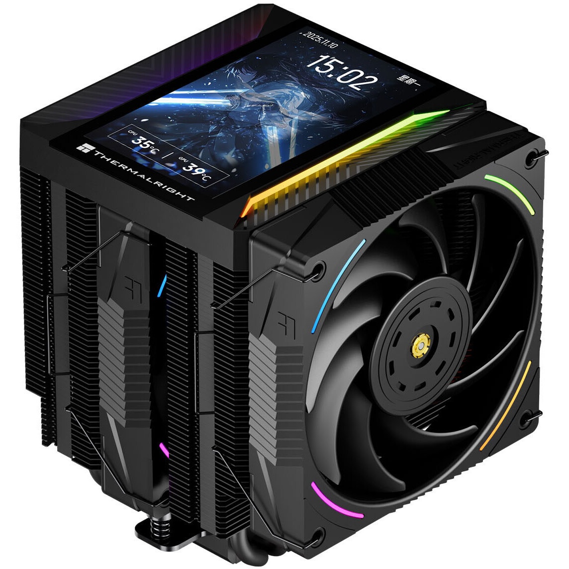 Кулер для процессора Thermalright Phantom Spirit 120 Vision EVO (4-pin PWM, LED, 160mm, Ni/CU, 7x6mm