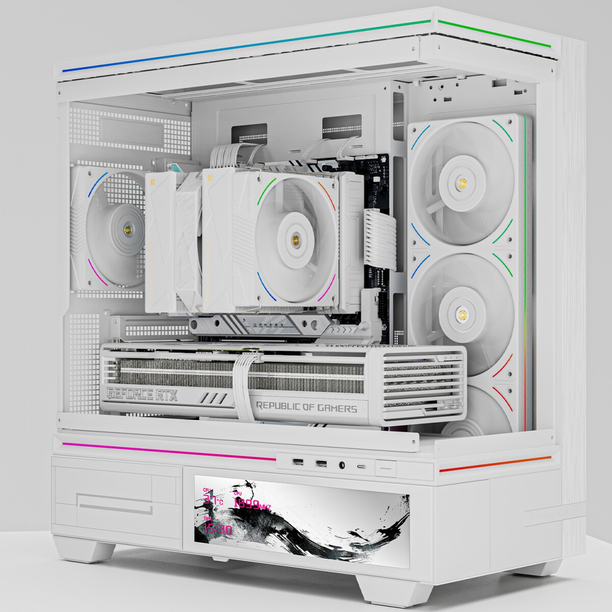 Кулер для процессора Thermalright Phantom Spirit 120 Vision SNOW (4-pin PWM, LED, 160mm, Ni/CU, 7x6m