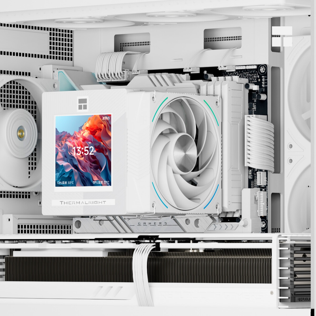 Кулер для процессора Thermalright Phantom Spirit 120 Vision SNOW (4-pin PWM, LED, 160mm, Ni/CU, 7x6m