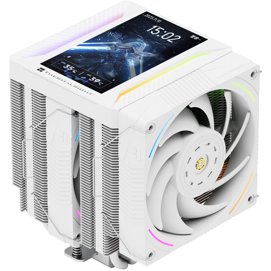 Кулер для процессора Thermalright Phantom Spirit 120 Vision SNOW (4-pin PWM, LED, 160mm, Ni/CU, 7x6m