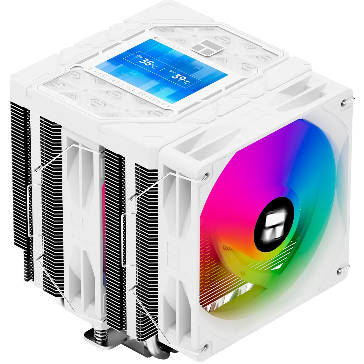 Кулер для процессора Thermalright Phantom Spirit 120 Vision SNOW (4-pin PWM, LED, 160mm, Ni/CU, 7x6m