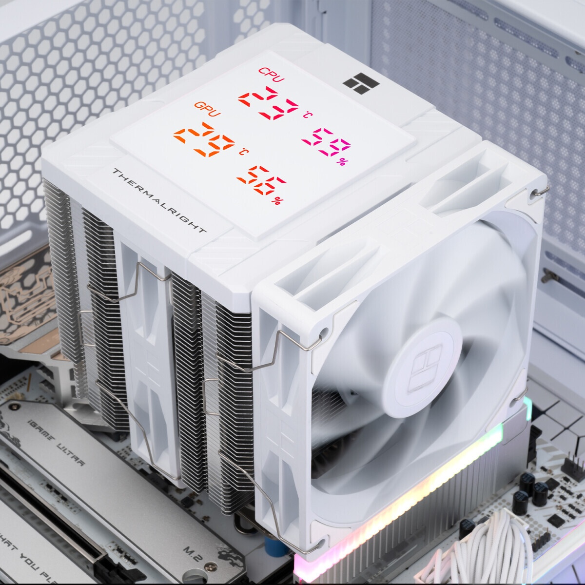 Кулер для процессора Thermalright Royal Knight 120 SE White (4-pin PWM, 155mm, Ni/Cu, 6x6mm, 2x120mm