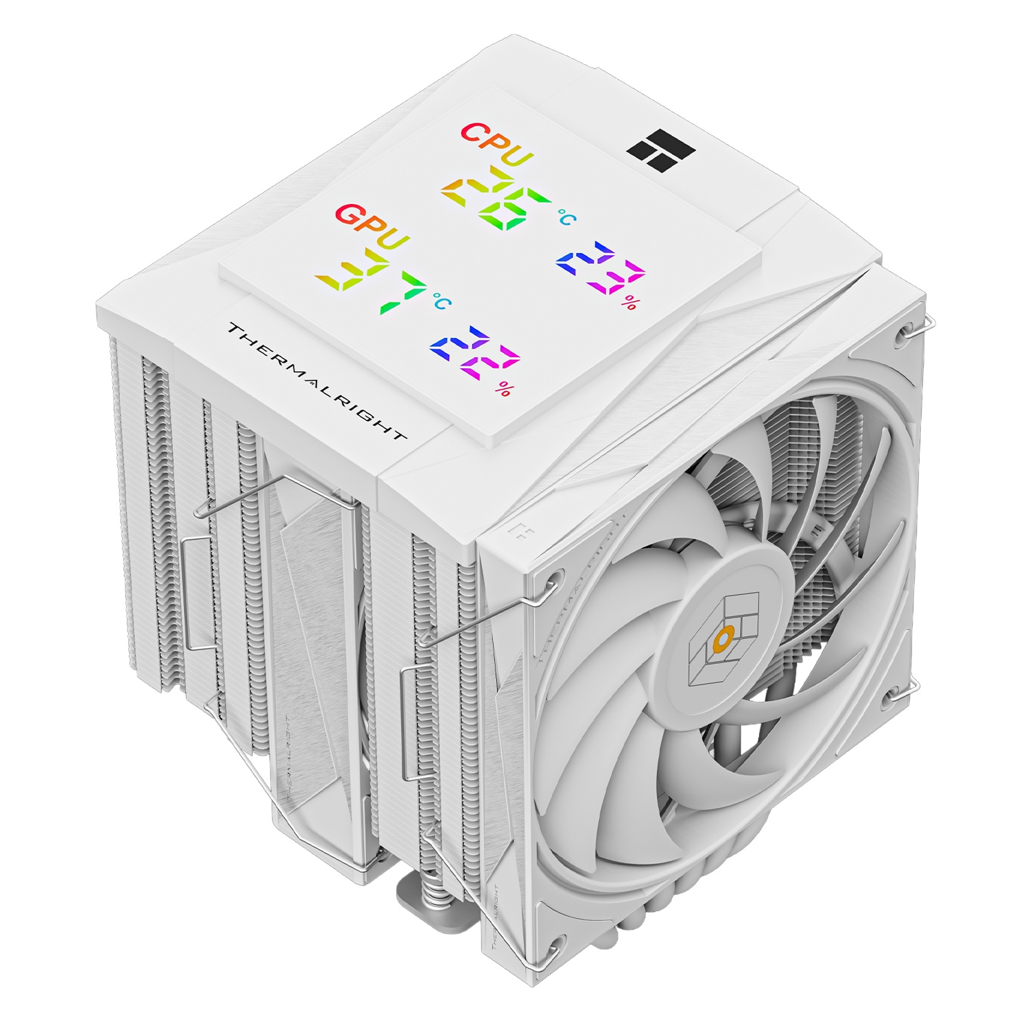 Кулер для процессора Thermalright Royal Knight 120 Digital White (4-pin PWM, LED temp., 162mm, Ni/Cu