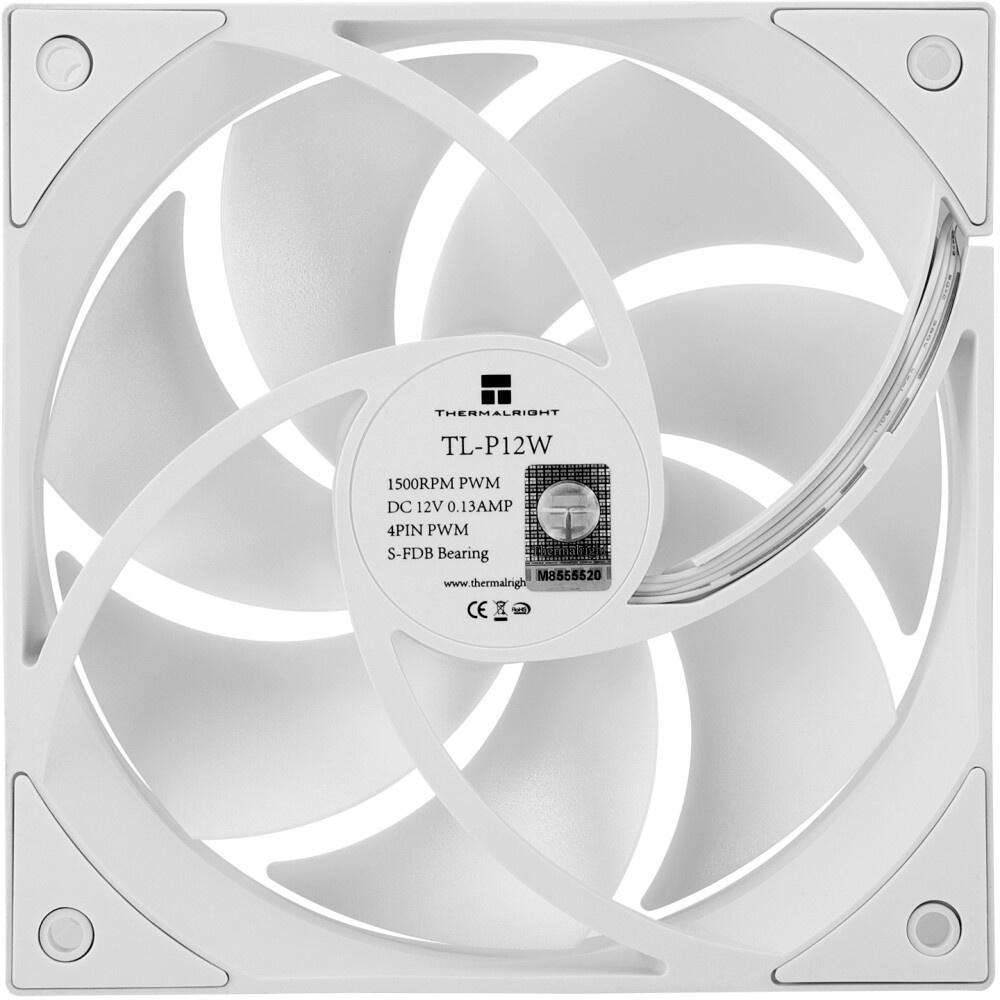 Кулер для корпуса Thermalright TL-G12RB Reverse (120x120x25mm, 4-pin PWM, 62.6CFM, 23.6dBA, 1500RPM,