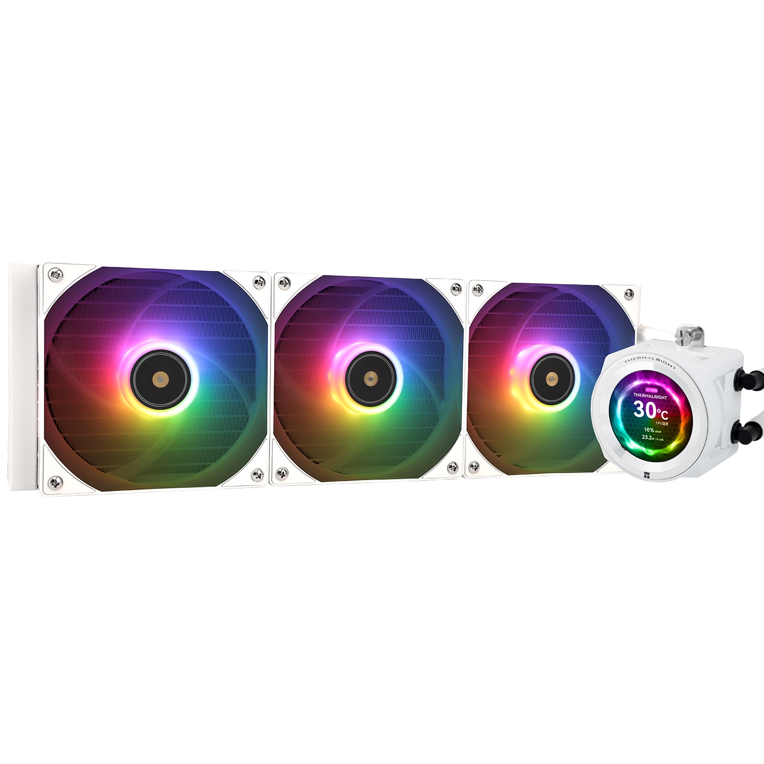 Система жидкостного охлаждения Thermalright Core Vision 360 (360mm, LED, White, ARGB/ Fans: 3x120mm,
