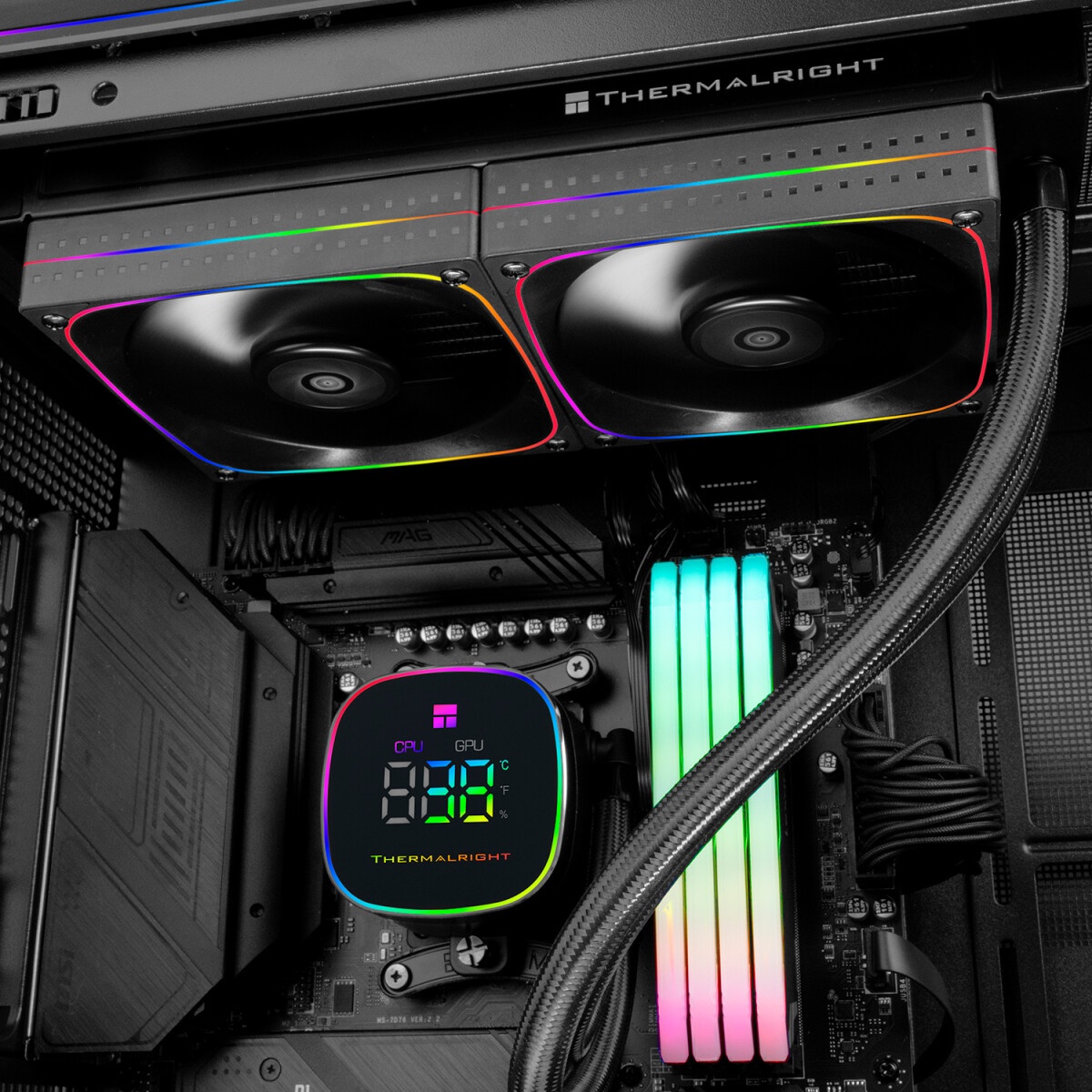 Система жидкостного охлаждения Thermalright Frozen Horizon 240 Digital (240mm, LED temp., White, ARG