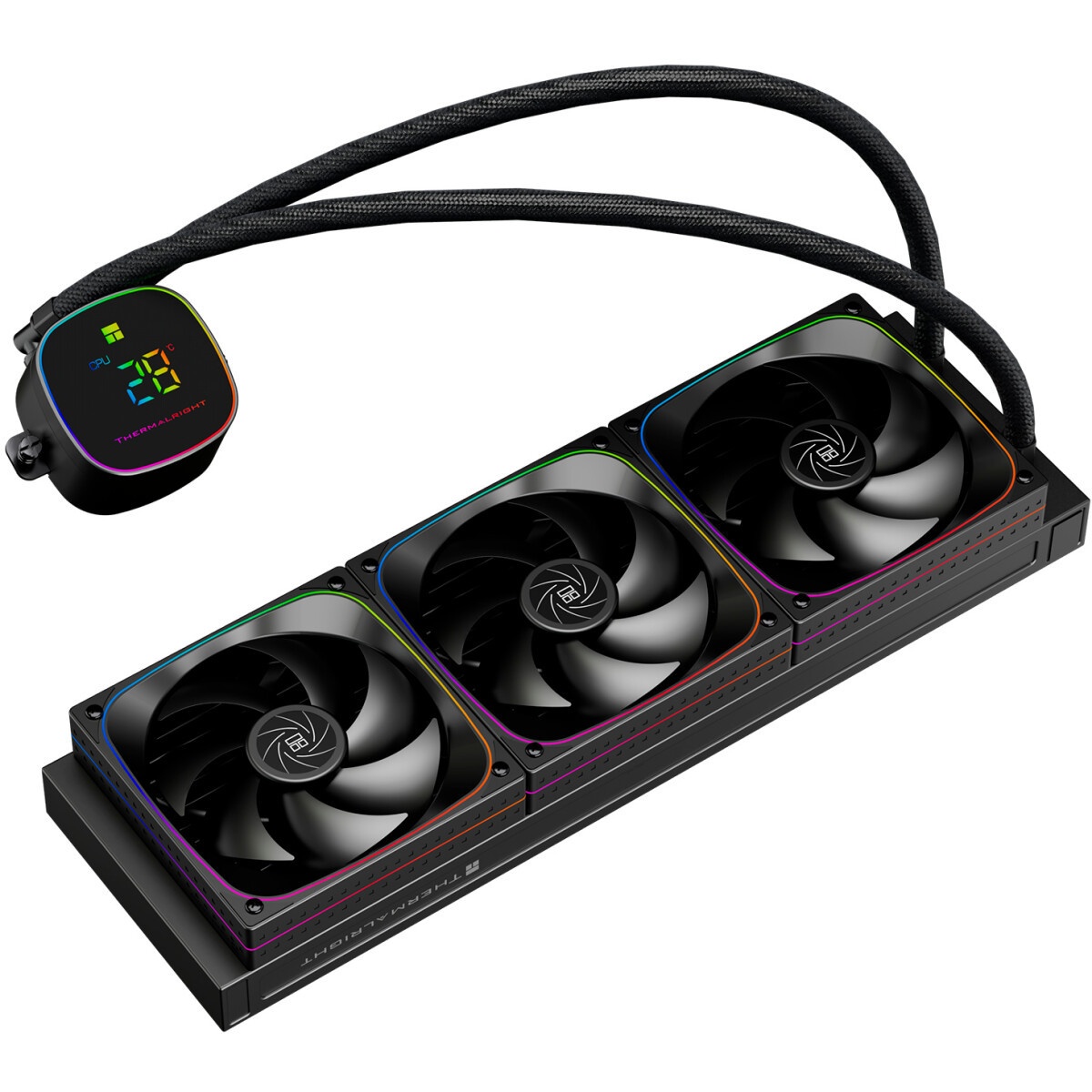 Система жидкостного охлаждения Thermalright Frozen Horizon 360 Digital (360mm, LED temp., Black, ARG