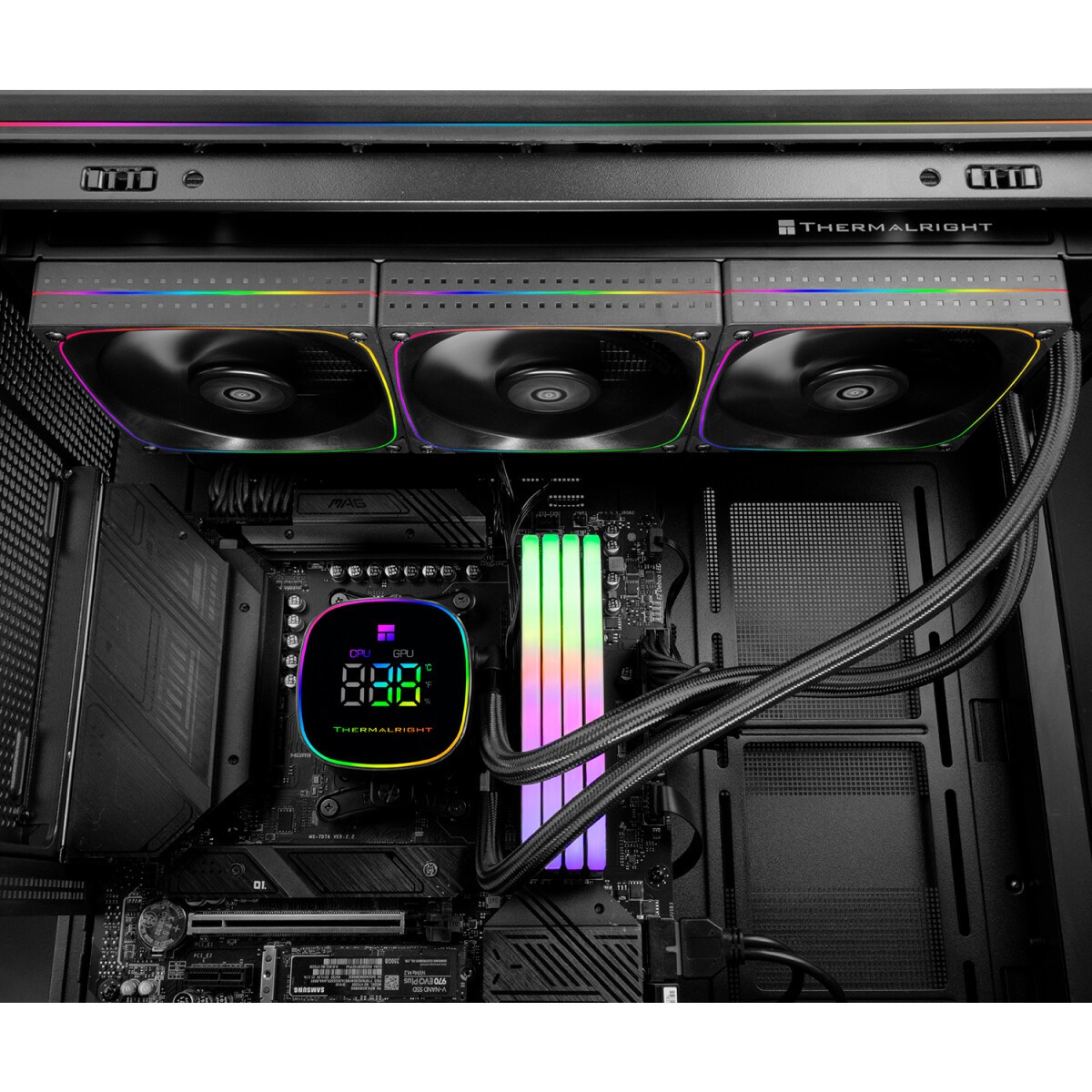 Система жидкостного охлаждения Thermalright Frozen Horizon 360 Digital (360mm, LED temp., Black, ARG
