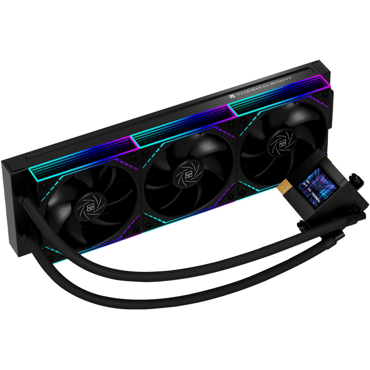 Система жидкостного охлаждения Thermalright Frozen Horizon 360 Digital (360mm, LED temp., White, ARG