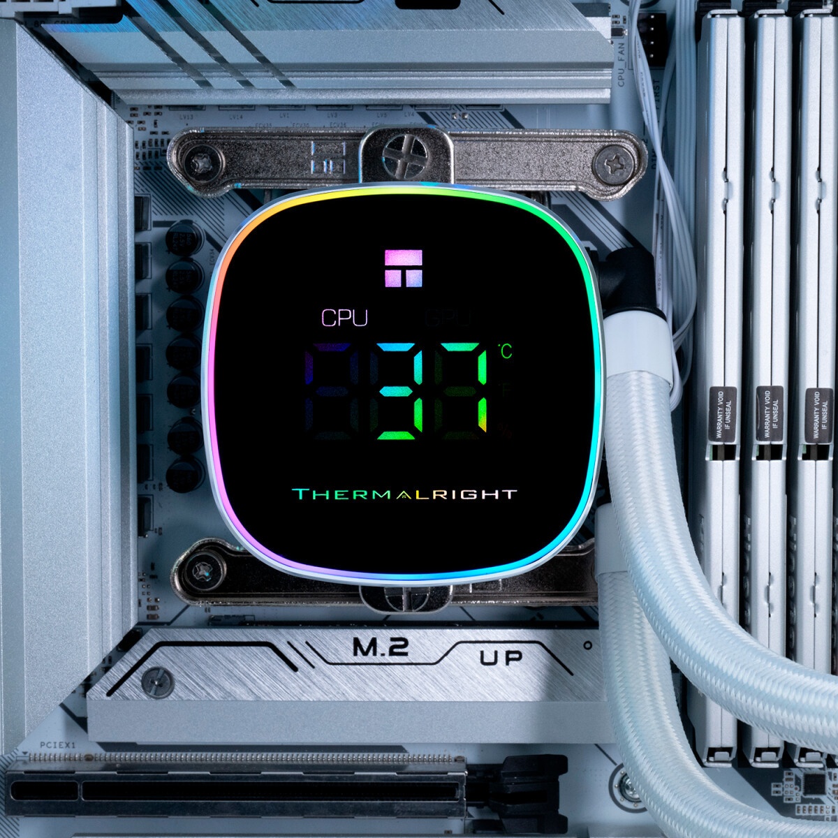 Система жидкостного охлаждения Thermalright Frozen Horizon 360 Digital (360mm, LED temp., White, ARG