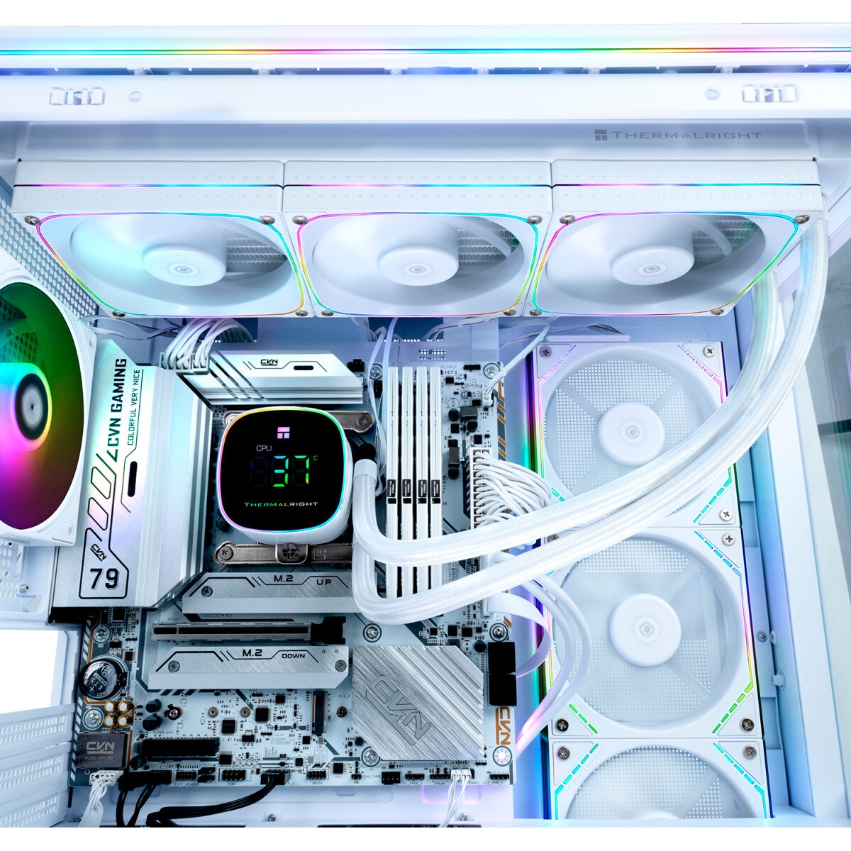 Система жидкостного охлаждения Thermalright Frozen Horizon 360 Digital (360mm, LED temp., White, ARG