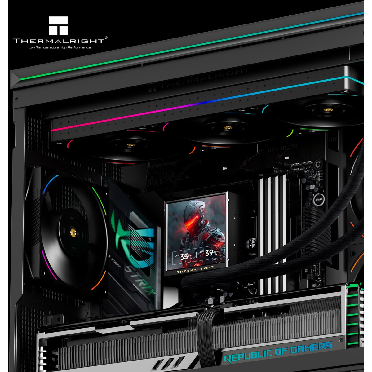 Система жидкостного охлаждения Thermalright Frozen Vision 360 V2 (360mm, LED, Black, ARGB/ Fans: 3x1