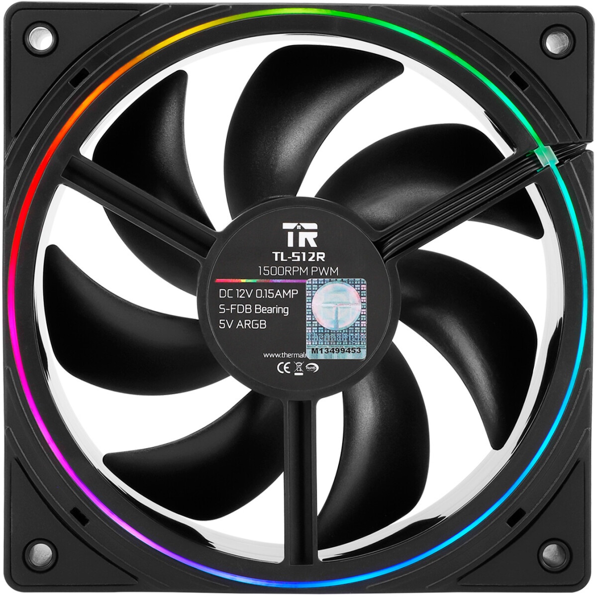 Кулер для корпуса Thermalright TL-M12RW Reverse (124x120x25mm, 4-pin PWM, ARGB, 42.6CFM, 23.2dBA, 15