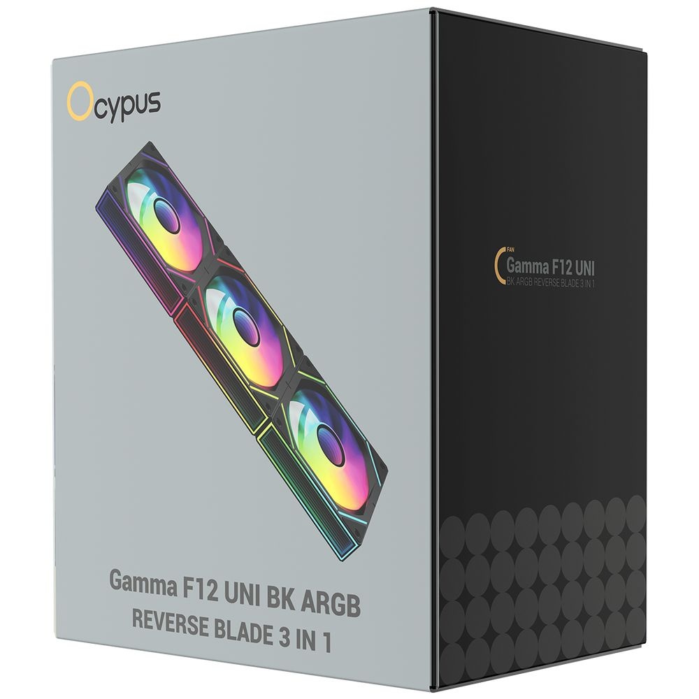 Комплект реверсных вентиляторов Gamma F12 UNI BK ARGB REVERSE BLADE 3in1