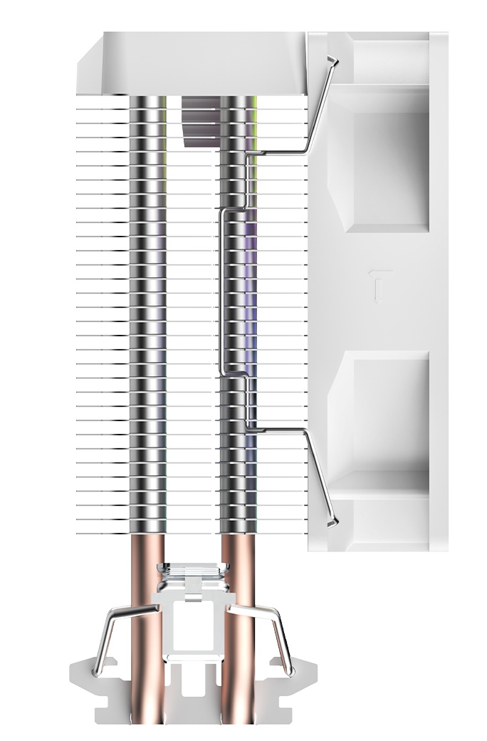 Кулер для процессора Ocypus Gamma A20 WH ARGB, 92mm FARGB FAN, Top FARGB Panel, 2 HEAT PIPES, 3-PIN,