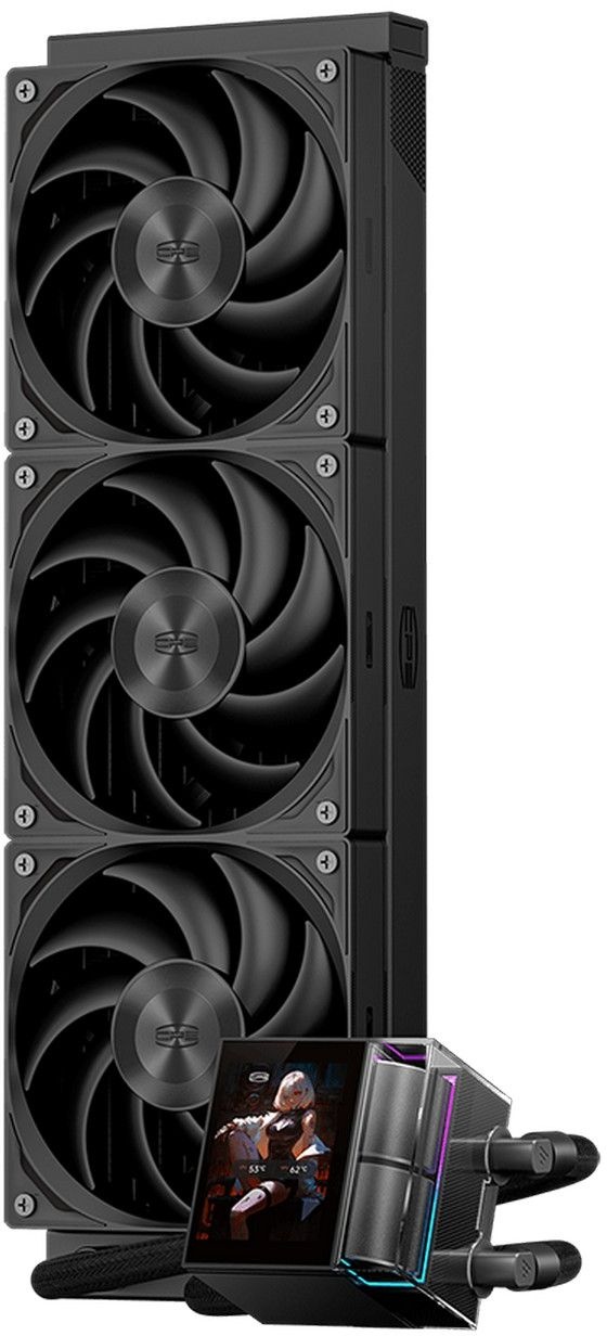 Система жидкостного охлаждения PcCooler DS360 Display ARGB Soc-AM5/AM4/1200/1700/1851 черный 4-pin 3