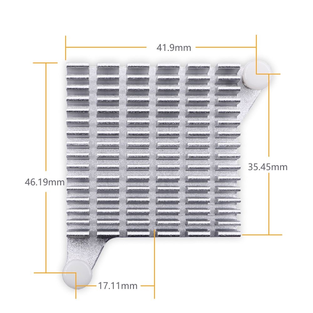 Алюминиевый радиатор Orange Pi Aluminum Heat Sink OrangePi5 Plus_v1.3.2 (для OrangePi 5 Plus、OrangeP