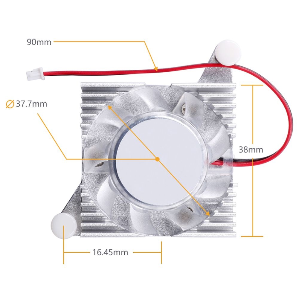 Универсальный радиатор с вентилятором охлаждения Orange Pi Cooling Fan OrangePi 5 Plus_v1.3.2 (для O