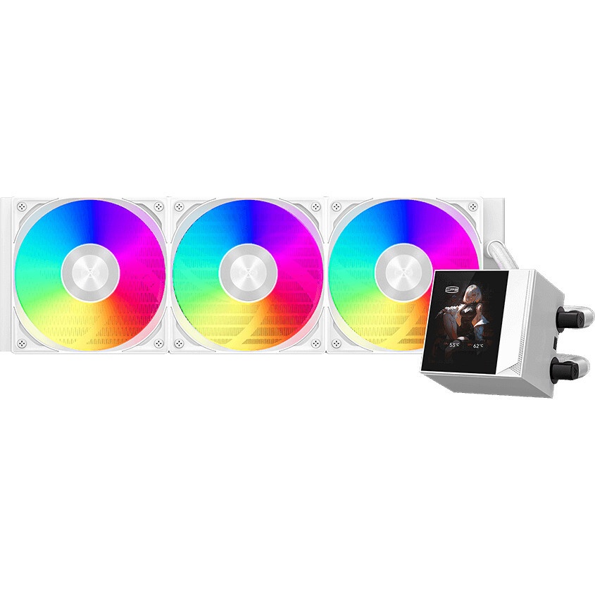Система охлаждения/ Water Cooling System PCCooler DE360 Pro WH (300W, 360mm, White, ARGB Pump, Fans: