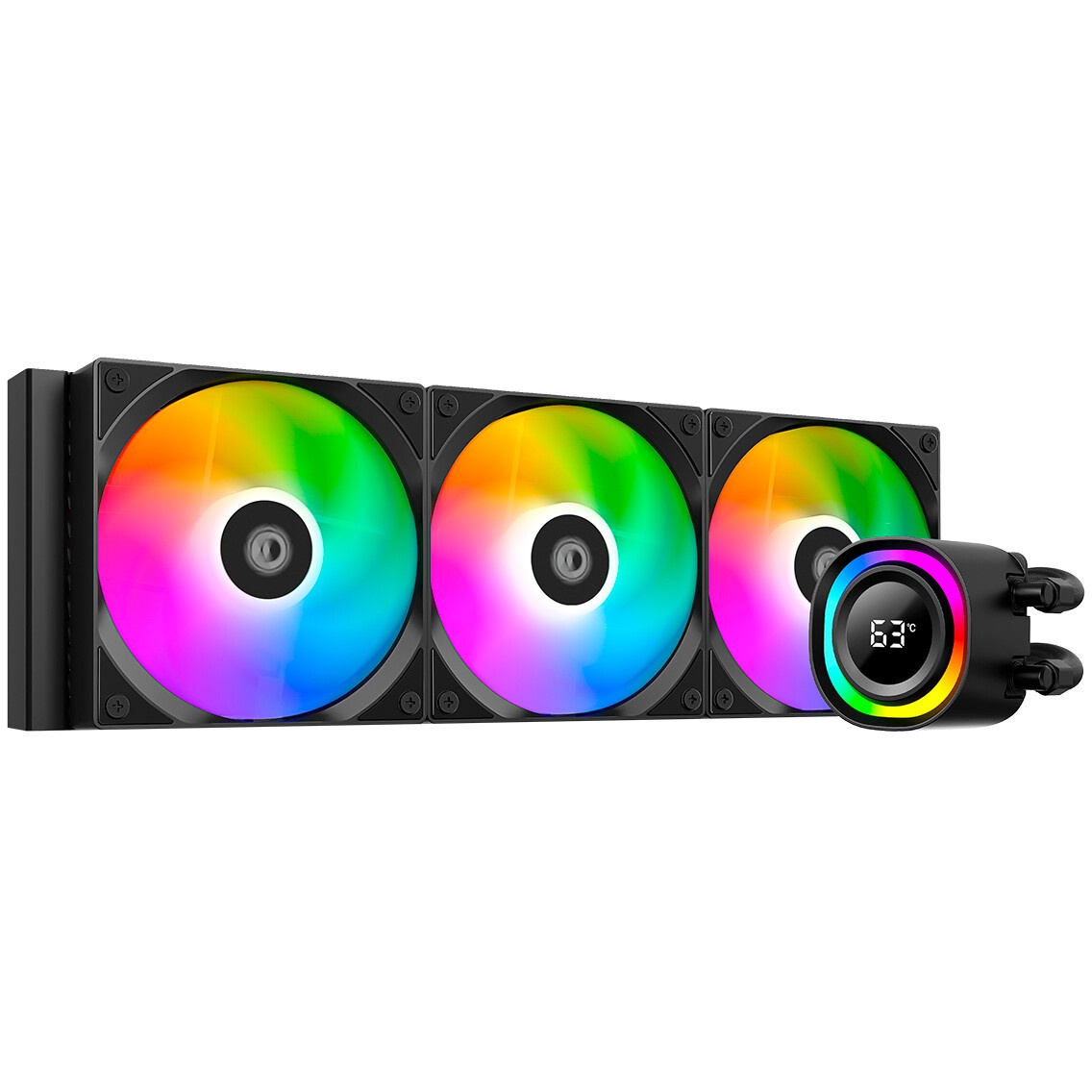 Кулер с водяным охлаждением Formula V Line ICE JET GLOW 360 BK, 360mm, 3x120mm, ARGB fans, LGA115X/1