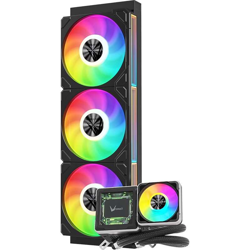 Кулер с водяным охлаждением Formula V Line ICE JET GLOW 360 BK, 360mm, 3x120mm, ARGB fans, LGA115X/1