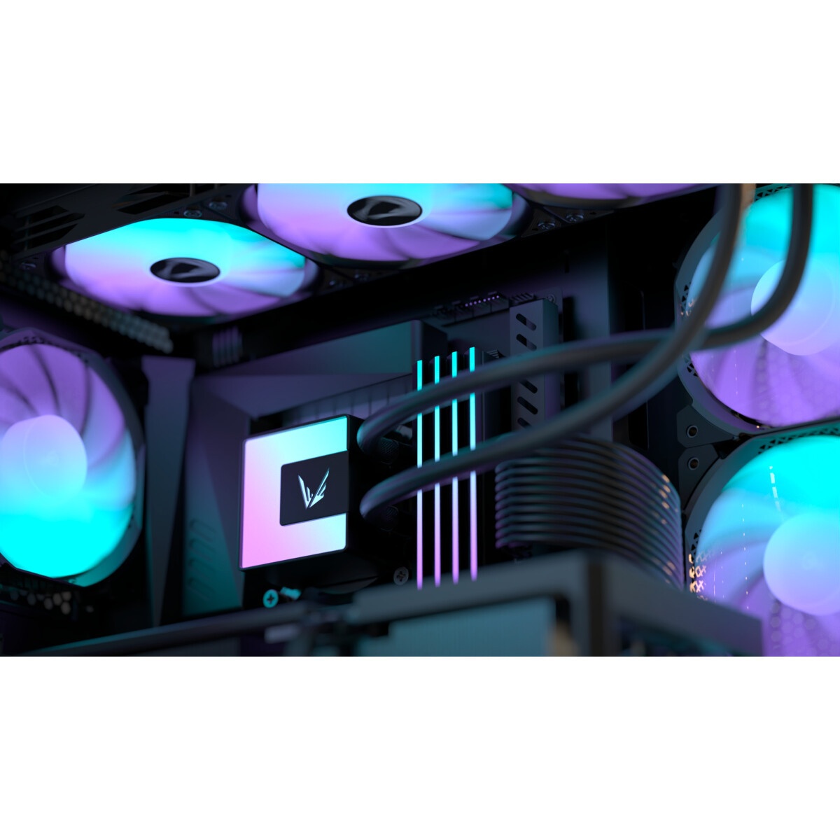 Кулер с водяным охлаждением Formula V Line ICE JET GLOW 360 BK, 360mm, 3x120mm, ARGB fans, LGA115X/1