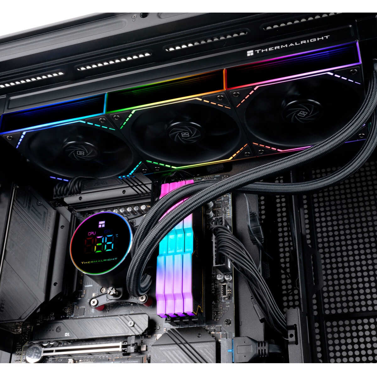 Кулер с водяным охлаждением Formula V Line ICE JET GLOW 360 WH, 360mm, 3x120mm, ARGB fans, LGA115X/1