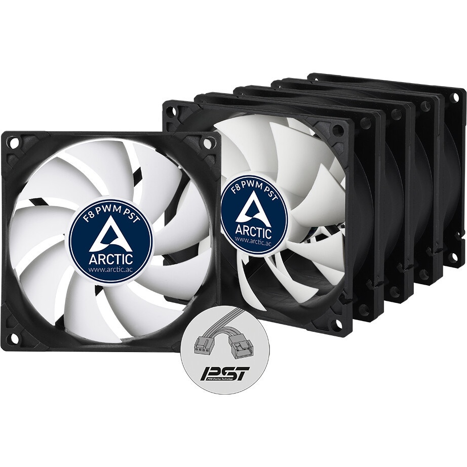 Вентилятор Case fan ARCTIC F8 PWM PST Value pack  (5pc)  (ACFAN00064A)