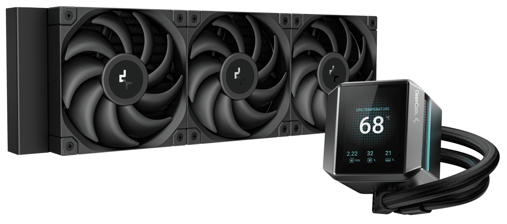 Система жидкостного охлаждения DEEPCOOL MYSTIQUE 360 черный, 120 мм, алюминий/медь, 2150 об/мин, 36.
