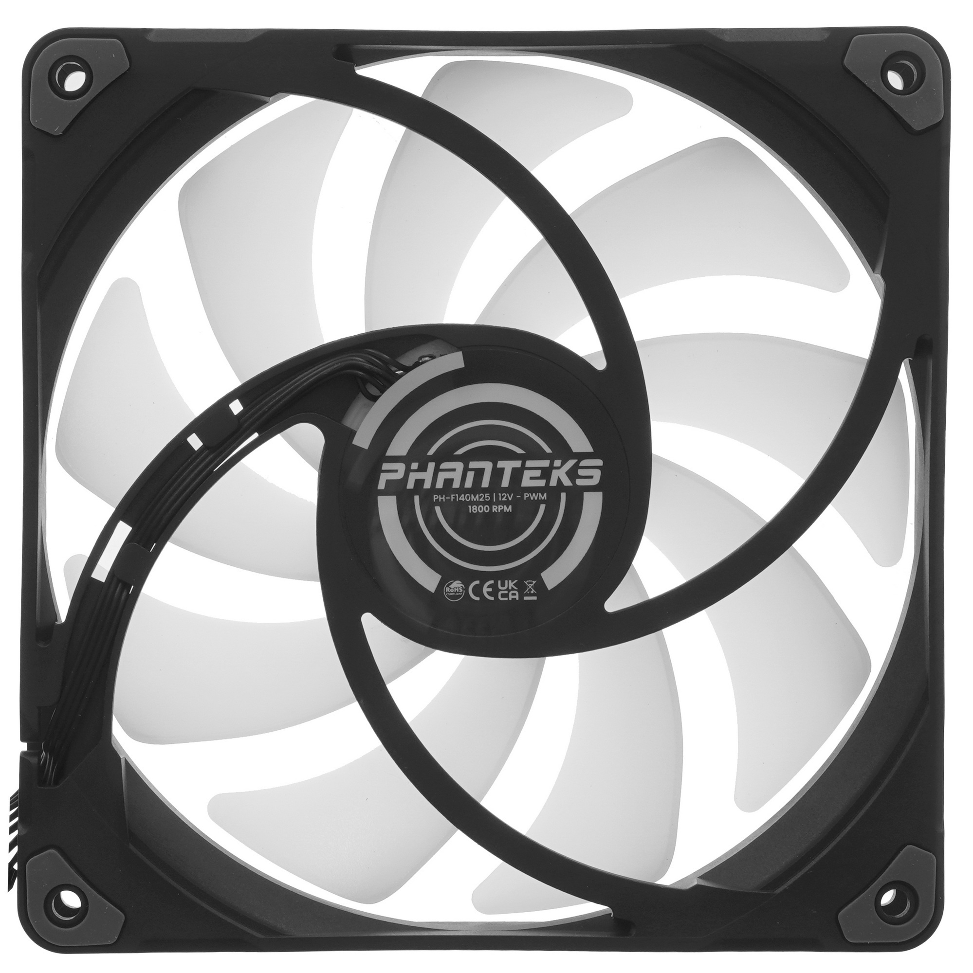 Вентилятор PHANTEKS M25 DRGB Black 140x140x25мм (PWM, 60шт./кор, 500-1800 об/мин, 36.57dBa)