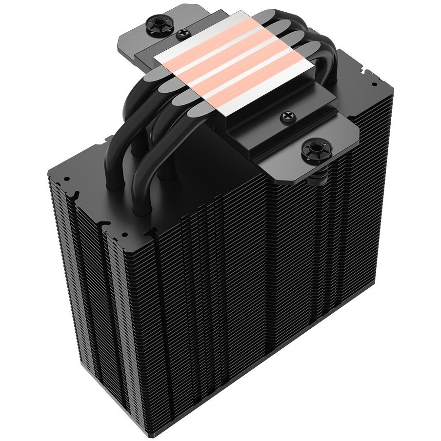 Кулер для процессора Eurocase 4PI120ARGB черный, 120 мм, алюминий/медь, 1800 об/мин, 36 дБ, 4 pin, 1